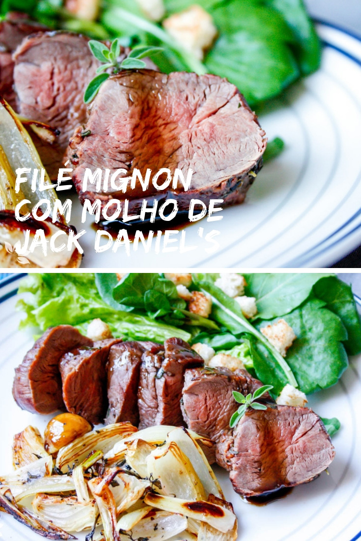 Receita de Filé mignon com molho Jack Daniels