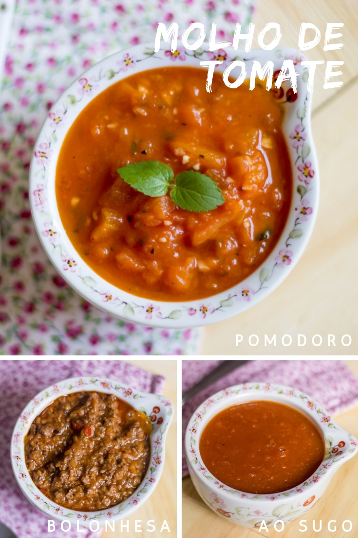 Molho de Tomate - Molho ao Sugo, pomodoro e bolonhesa