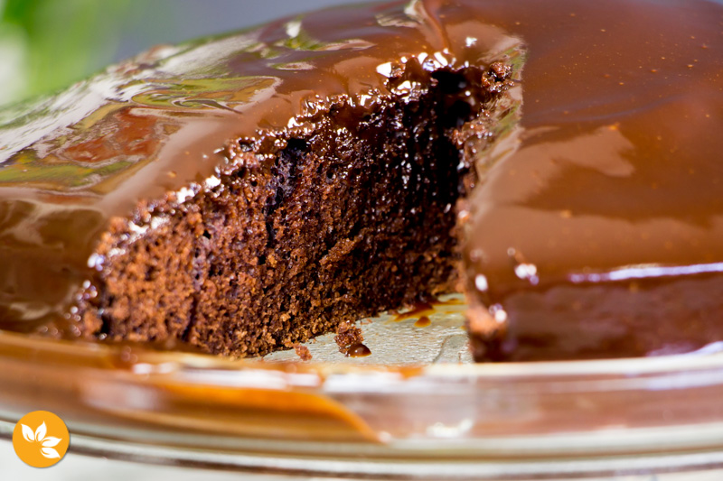 Bolo de Chocolate com Cobertura de Ganache