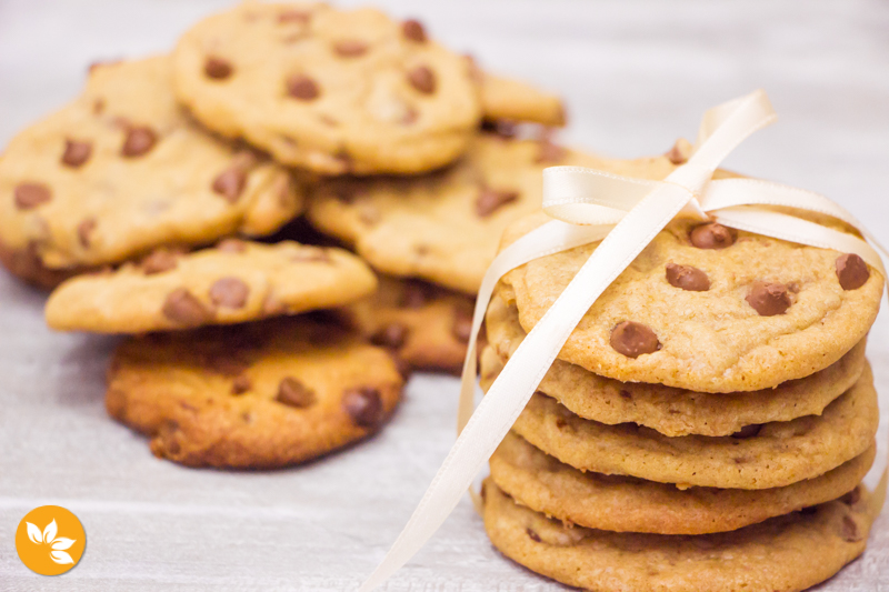 Cookies com gotas de chocolate