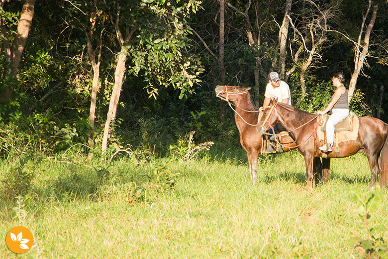 Eloah e Amanda no Passeio a Cavalo na Estância Mimosa