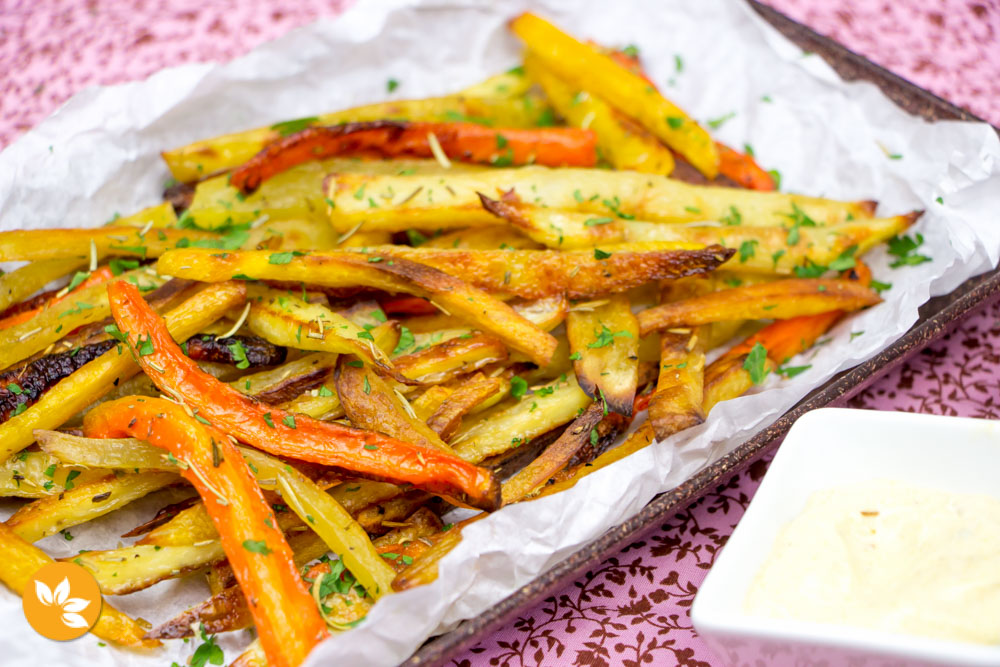 Receita de Palitos de legumes assados