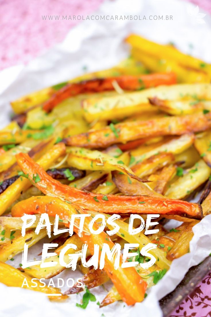 Receita de Palitos de legumes assados