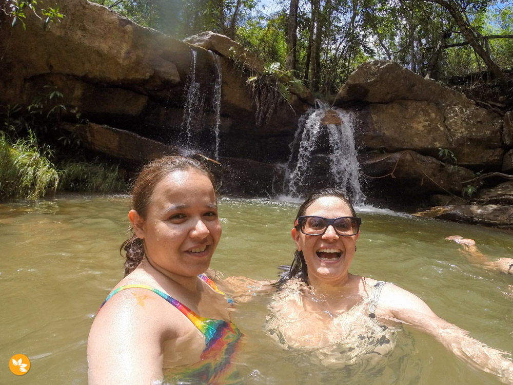 Renovando as energias na Cachoeira da Raizama