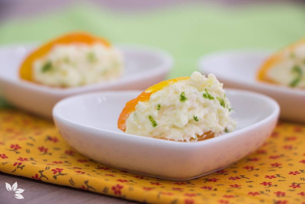 Receita de Damasco Recheado com Cream Cheese e Limão - Receita de Natal