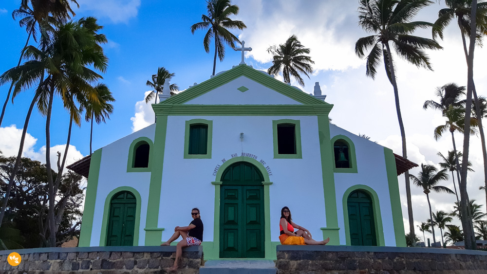 Eloah e Amanda na Igreja de São Benedito