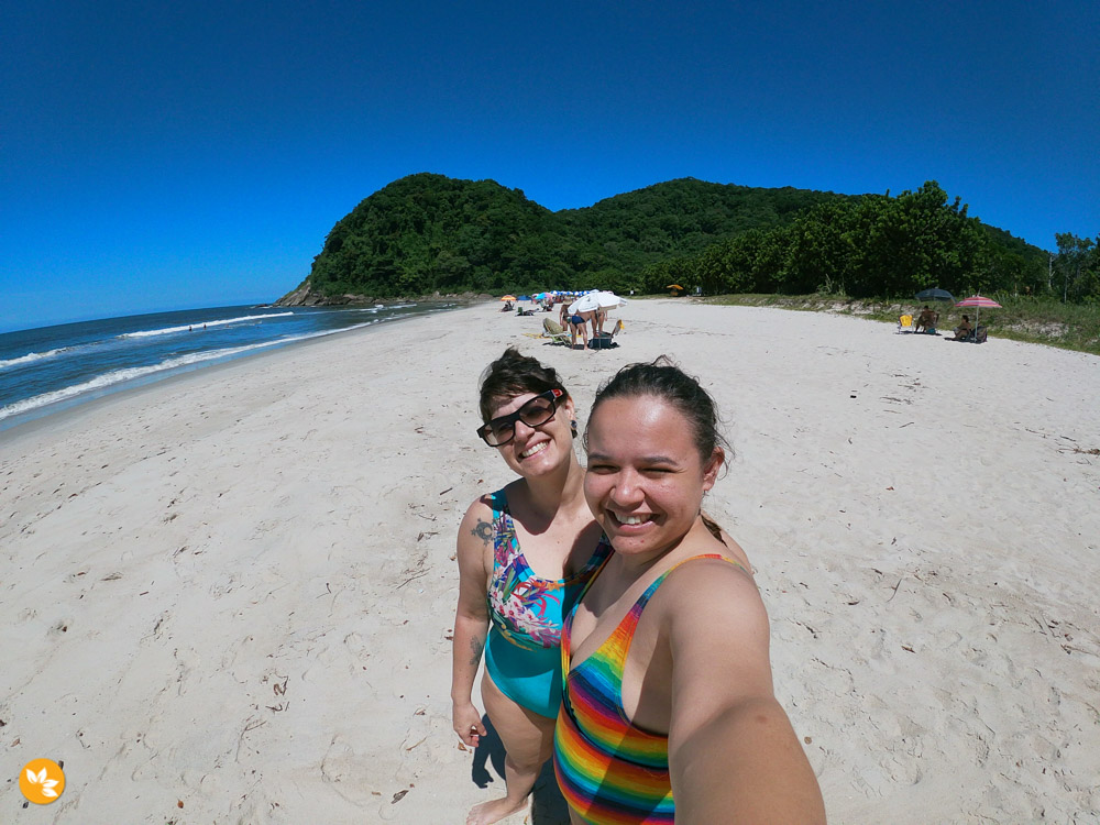 Amanda e Eloah na Praia da Juréia em São Sebastião - Litoral Norte de São Paulo