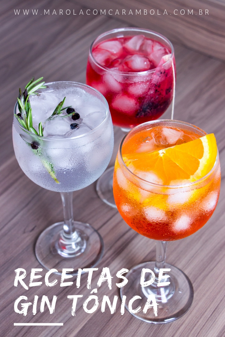 Drinks com Gin: 3 Receitas de Gin Tônica para fugir do tradicional