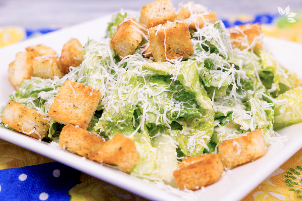 Receitas de Saladas - Receita de Salada Caesar - Caesar Salad - Molho Caesar