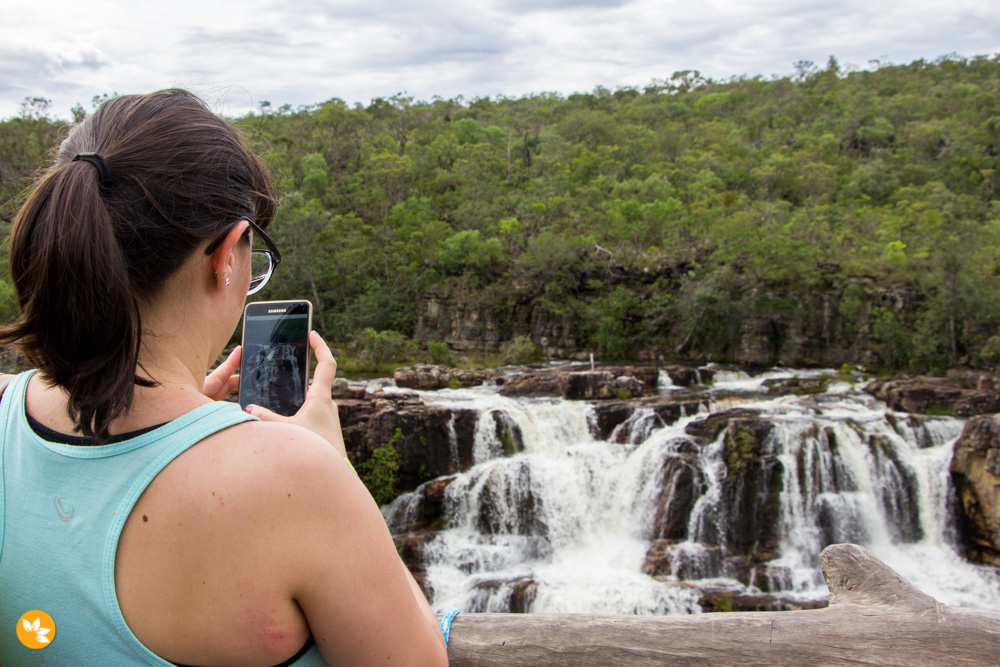 Amanda Fernandes na Cachoeira Almécegas