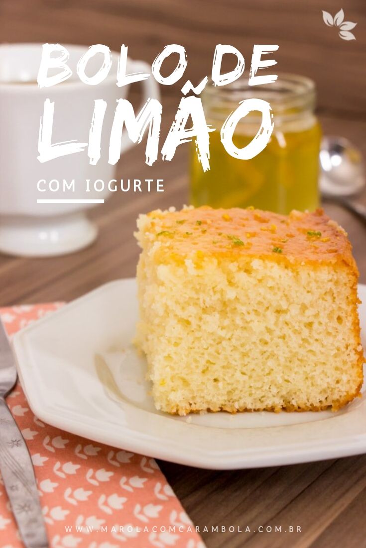 Receita de Bolo de Limão com Iogurte sem lactose