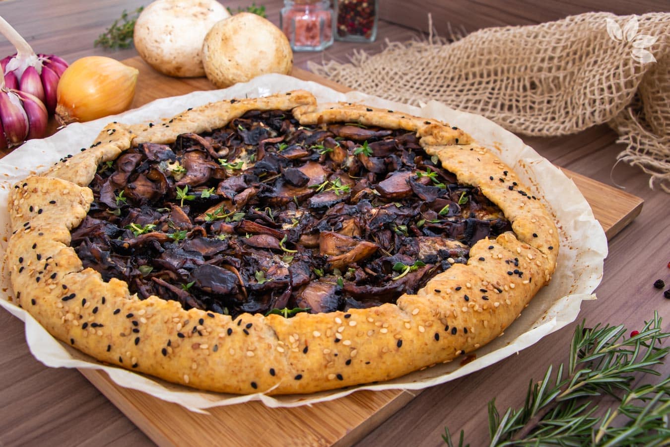 Receita de galette de cogumelos