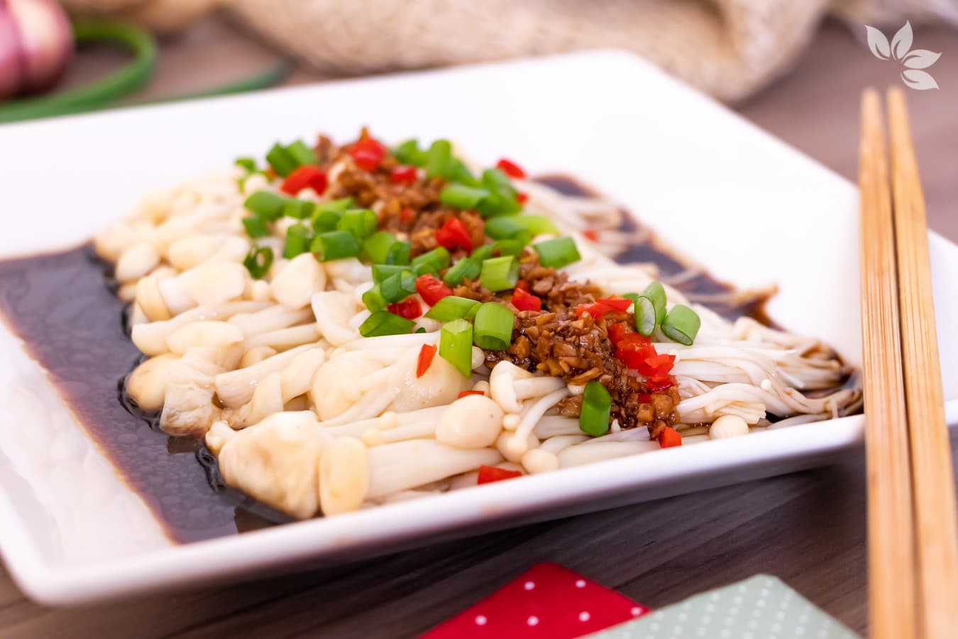 Receita de Salada de Cogumelo Enoki