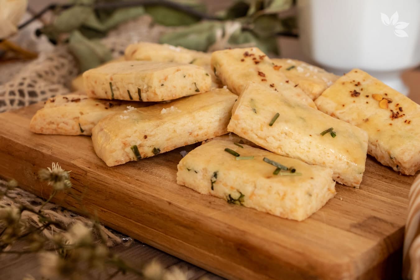 Receita de Biscoito de Parmesão com Cebolinha